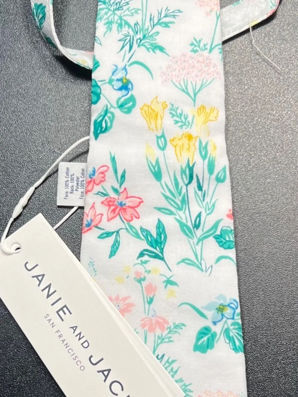Janie and Jack Boys Floral Velcro Close Tie Size 2-5 NWT